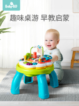 (babygo430) childrens game table multi-function table early childhood table assembly toy puzzle
