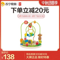 Hape Forest Amusement Park Beads 1-3-6 years old baby baby intelligence large beaded children toy