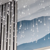 Wedding new glass water drop pendant props Hotel shopping mall atrium personality creative air crystal decoration pendant