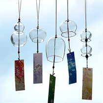 Japanese style and style DIY transparent glass handmade wind chime hanging decoration gift balcony garden wedding party arrangement