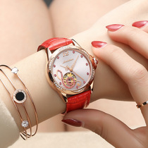 Swiss watch womens fashion waterproof mechanical watch top ten brands luxury temperament openwork womens watch