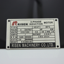 Plastic bicolor plate PVC acrylic nameplate signage stainless steel stickers for logo labels set to blank