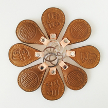 Mongolian characteristic key chain leather Mongolian small pendant ornaments gift Inner Mongolia crafts tourist souvenir