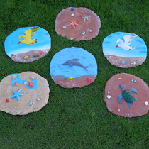 Ocean World stepping stone garden stepping stone courtyard ziting step stepping stone lawn clump paving road floor brick community