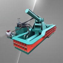 5 years old shop scrap iron briquetting machine scrap metal baler 100 tons horizontal tumbling compressor hydraulic hydraulic press excellent