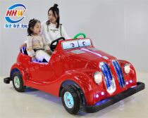 Have fun childrens electric car Antique classic car two-seat bumper car intelligent control dynamic music can be scanned code