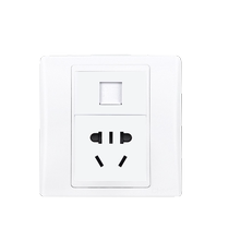 Chint 6 Type 6 Network panel computer with five-hole 86 type wire box Gigabit single-port mesh plug plus 5-hole socket