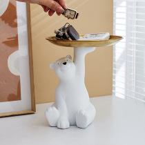 Polar bear key storage tray modern simple living room decoration desktop coffee table creative decoration home decoration