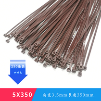 Coffee nylon harness 5X350mm solid width 3 5mm length 35cm 250 new light band