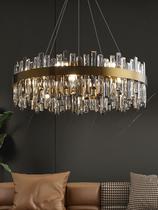 Crystal chandelier light luxury living room lamp all copper new simple master bedroom lamp atmospheric post modern restaurant lamps