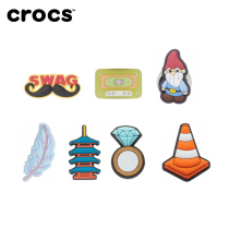 Crocs Crocs Smart star accessories Hole shoes Flower variety pattern Mustache Barricade feather tape