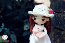 77 girl pendant 132 handmade diy crochet wool knitting tutorial doll doll electronic illustration non-finished product