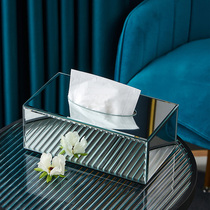 High-end tissue box desktop ornaments living room table coffee table simple modern paper box luxury set light luxury