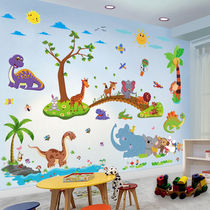 Cartoon stickers baby bedroom childrens room wall decoration kindergarten classroom layout wall stickers self-adhesive wallpaper