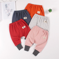 Baby Halen pants baby large pp pants 0-1 pure cotton thin section 2 male and female children spring autumn season outside wearing long pants 4 years 3