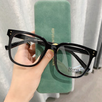 Black-framed glasses Female makeup artifact can be equipped with myopia with a degree of anti-blue light radiation Male transparent square frame is thin