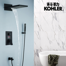 In-wall shower Concealed embedded hidden hidden shower set Buried digital display invisible embedded rain waterfall