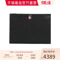 ThomBrowne mens bull leather midnumber hand holding briefcase briefcase