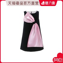 david charles British Girls Cotton Round Collar Big Bow Design Childrens Dress