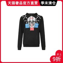 xxxtrenta black cotton street print hooded pullover sweater autumn and winter hip hop ins tide brand Korean version