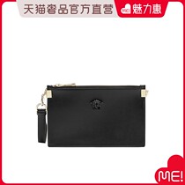 VERSACE Van Sizhe mens black cow leather hand holding bag