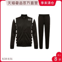 Armani Armani EA7 mens stand-up collar drawstring waist sports and leisure suit Spring and Autumn new luxury mens clothing