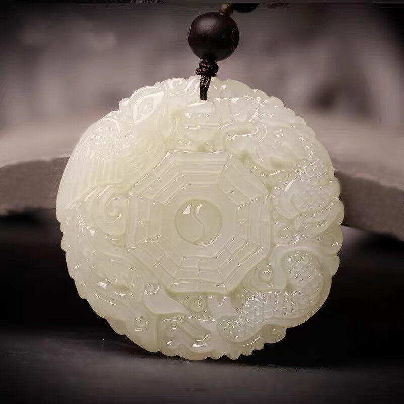 長方形 龍鳳 玉牌 天然石 清時代中国古美術 和田玉 アクセサリー 旧家蔵出し O1CN013bK09F2FHBYcbXurO_!!