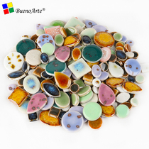 2mm thick profiled ceramic sheet shape small flower mosaic features DIY creative hand ornaments handmade