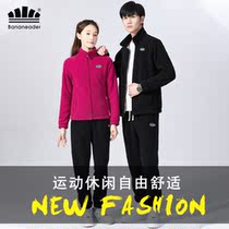 Banana guest polar fleece jacket female coral fleece double-sided fleece jacket mens jacket thickened warm suit