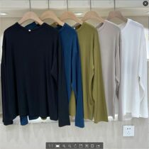 Ultra soft mask T-shirt ~ gestational woman dress spring autumn season Korean version long sleeve undershirt with long cash in pure color 100 Ride Boomer