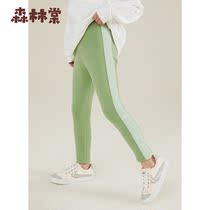 Follow me on the series not easy to deform quality cotton Girls elastic beating bottom pants long pants Pants Vitality Parquet Pants