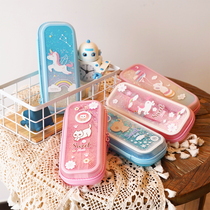 I like to jump to the extent of quicksand pen box Cartoon PU student stationery box Childrens pencil box