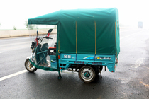 Electric tricycle shed awning canopy rack and tarpaulin