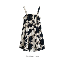 Angel (original) Niche design ) Cow pattern sundress cool girly sense