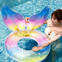 Swimming Circle Adult Child Thickening Swimming ring Anti-side turning male and female tennis Red sequin Water Toys inflatable Lifebuoy