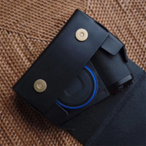  cam-in leather digital camera bag Hand-held storage bag Sony black card Ricoh Canon G7X protective holster