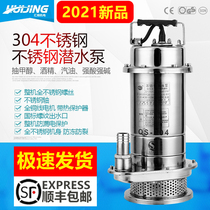 304 stainless steel submersible pump Corrosion resistant high lift pump acid and alkali resistant household 220V chemical sewage pump