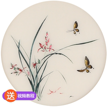 Su embroidery handmade diy kit self embroidery material package beginner simple introductory stitch stitch orchid butterfly Suzhou
