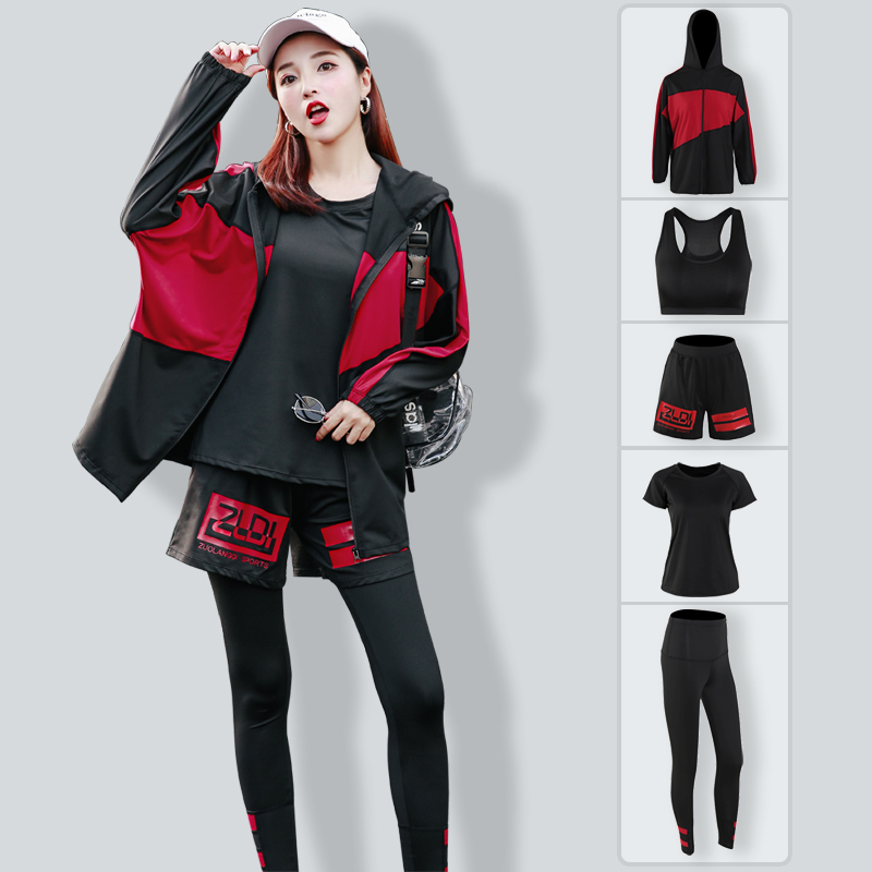 2020 Yoga clothes women autumn and winter new Korean version of the fashion net red big size loose gym running sports suit women