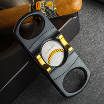 LUBINSKI Cigar Scissors Portable Large-caliber Sawtooth Cigar Porta Personality Smooth Bright Face Sharp Blade
