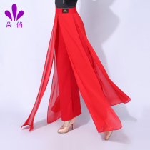 A Fancy Latin Dance Suit Women Adults Dance Outfit Morden Dance National Mark Dance Professional Dance Pants Spring New Show Costumes