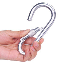 Outdoor carabiner Small spring non-stainless steel quick hook Large iron load-bearing buckle Pet dog safety safety buckle