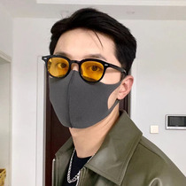 GD yellow ink lens ins Han flow TOP red polarized sunglasses male and female small frame small face European and American glasses with myopia