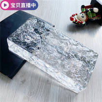New glass brick Transparent square ice pattern tile Long frosted brick Creative partition garden bar bar shape