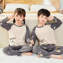 Childrens pajamas Spring and Autumn Thin Long Sleeve Cotton Set for Boys and Girls Baby Children Cute Home Clothes Summer
