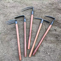 Wood Handle Landscaped Garden Art Tools Small Hoe Weed weed Vegetable Ditching Pine Earth Dug shoots Spike Hoe Little Harrowing to catch the sea