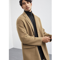Business gentleman Gaoke heavy thick handmade double-sided mens suit collar wool coat coat DAF173
