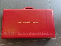 porsche porsche Red Leather Case 4s Shop New Year Gift Box Mahjong Brand After-sales Gift Limited Edition