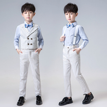 Boys host costume dress childrens suit suit suit costume British style spring and autumn flower boy suit