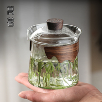 Glass cover bowl not hot tea drinking tea fair cup tea leak tea cup suit util tea with big number one person grabbing pot with hand